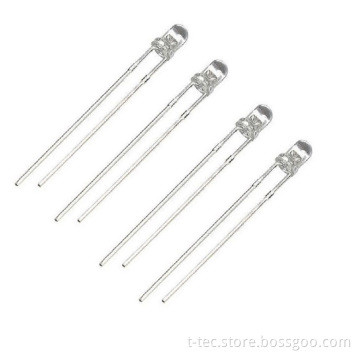 AlGaAs 3mm 675nm 680nm Red DIP LED Sensor